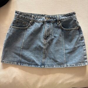 White Fox Denim Mini Skirt